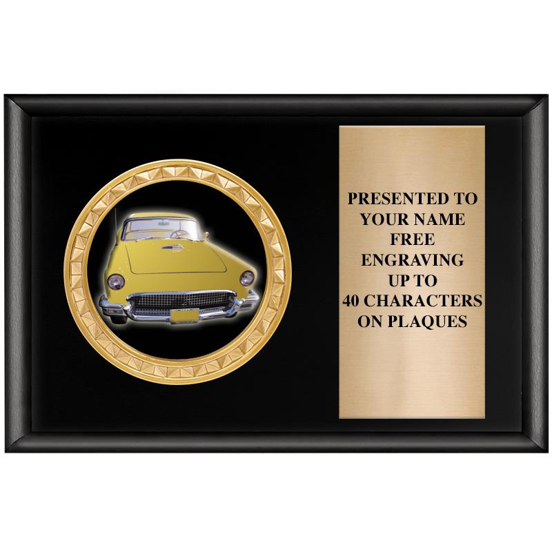 6" X 4" SHINY BLK INSERT PLQ