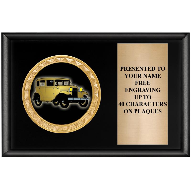 6" X 4" SHINY BLK INSERT PLQ