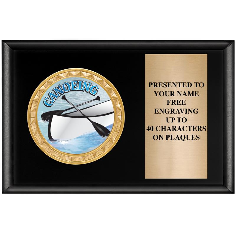 6" X 4" SHINY BLK INSERT PLQ