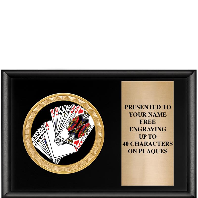 6" X 4" SHINY BLK INSERT PLQ