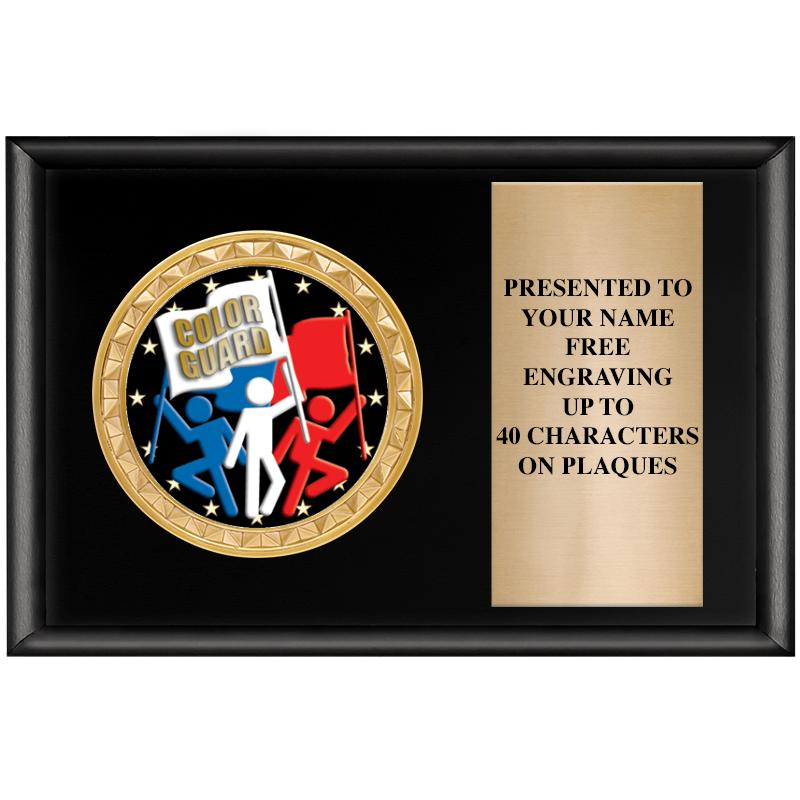 6" X 4" SHINY BLK INSERT PLQ