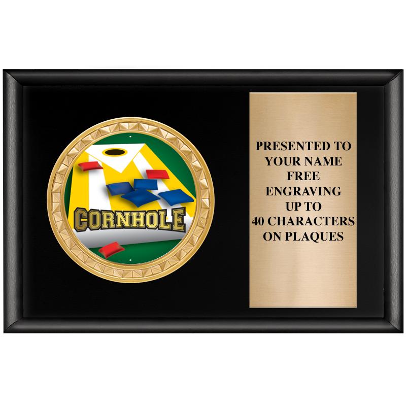 6" X 4" SHINY BLK INSERT PLQ