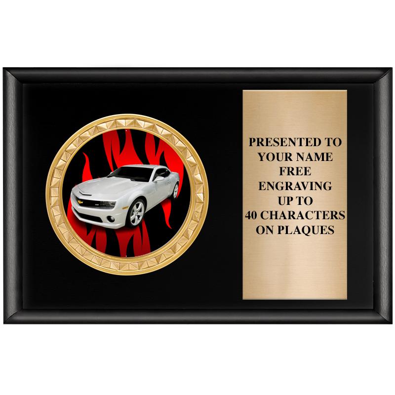 6" X 4" SHINY BLK INSERT PLQ