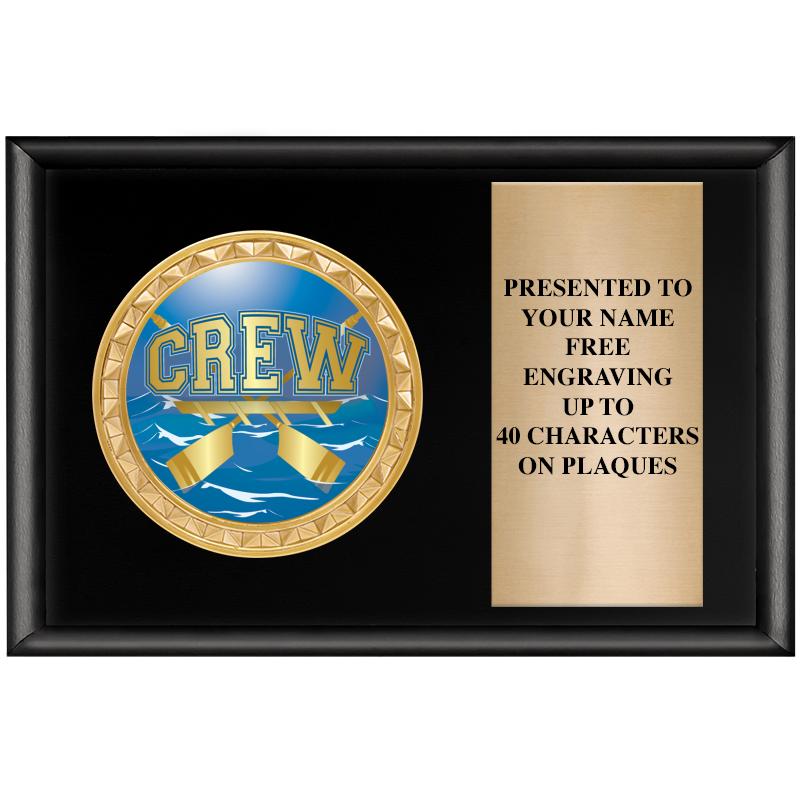 6" X 4" SHINY BLK INSERT PLQ