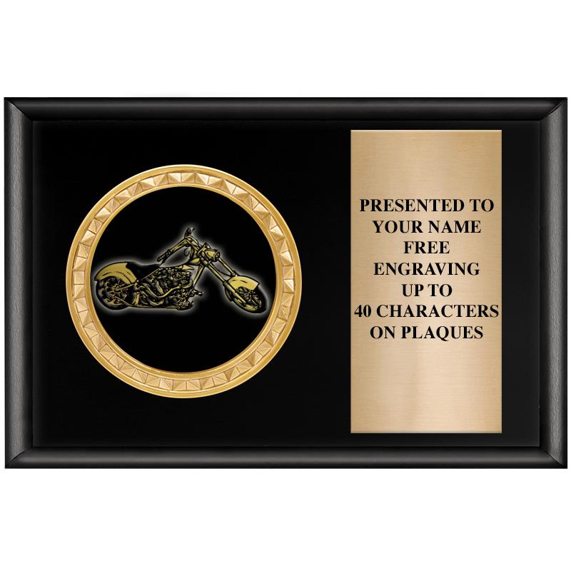 6" X 4" SHINY BLK INSERT PLQ