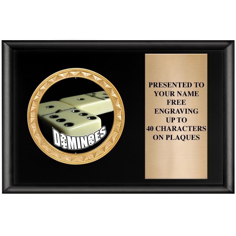 6" X 4" SHINY BLK INSERT PLQ