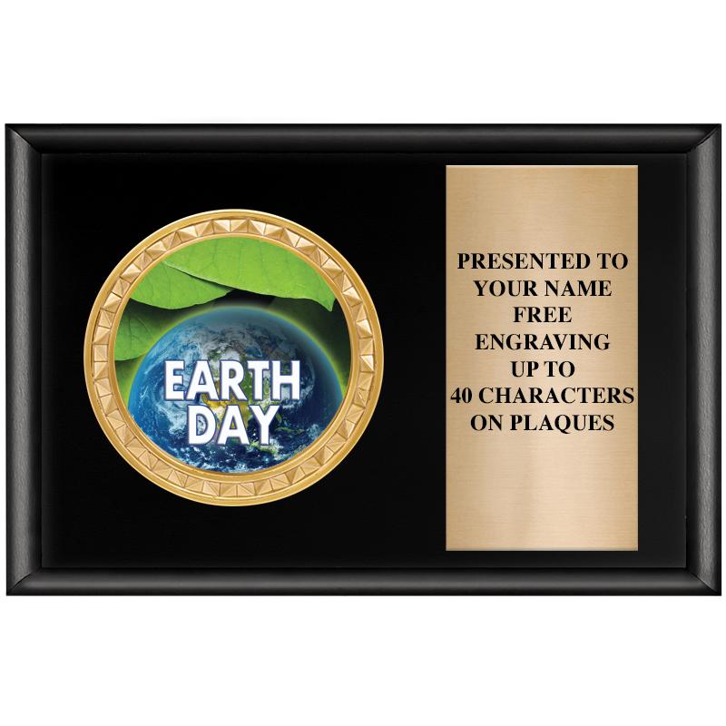 6" X 4" SHINY BLK INSERT PLQ