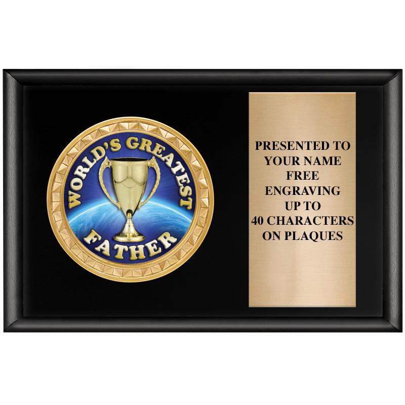 6" X 4" SHINY BLK INSERT PLQ