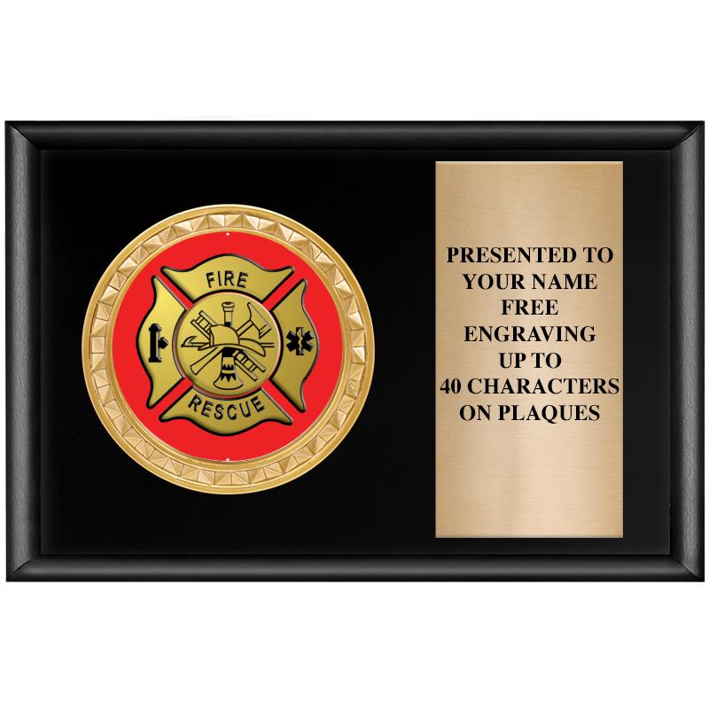 6" X 4" SHINY BLK INSERT PLQ