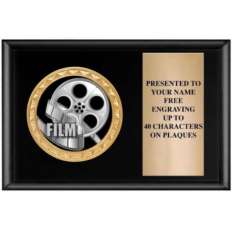 6" X 4" SHINY BLK INSERT PLQ