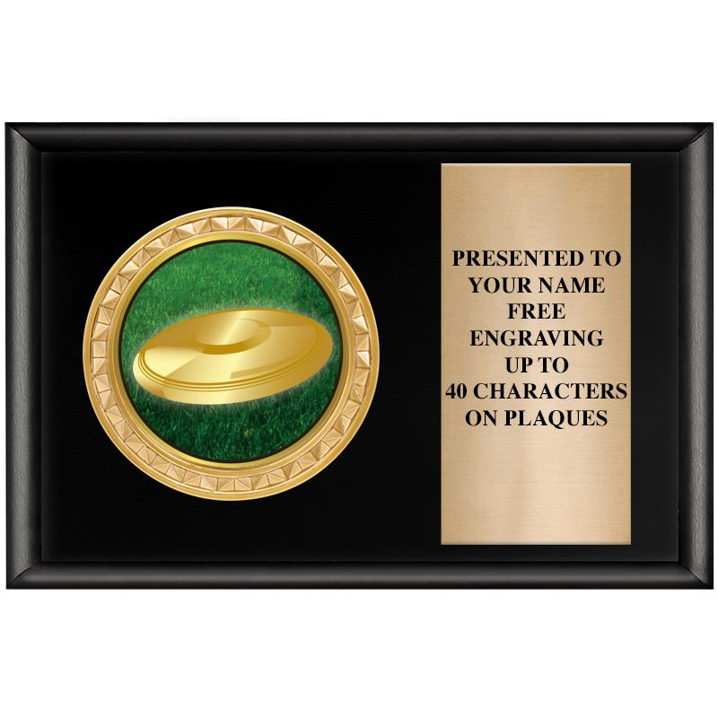 6" X 4" SHINY BLK INSERT PLQ