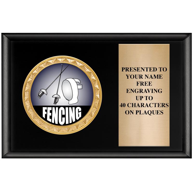 6" X 4" SHINY BLK INSERT PLQ