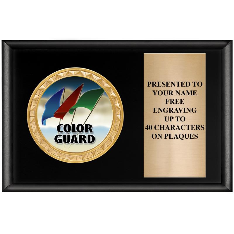 6" X 4" SHINY BLK INSERT PLQ