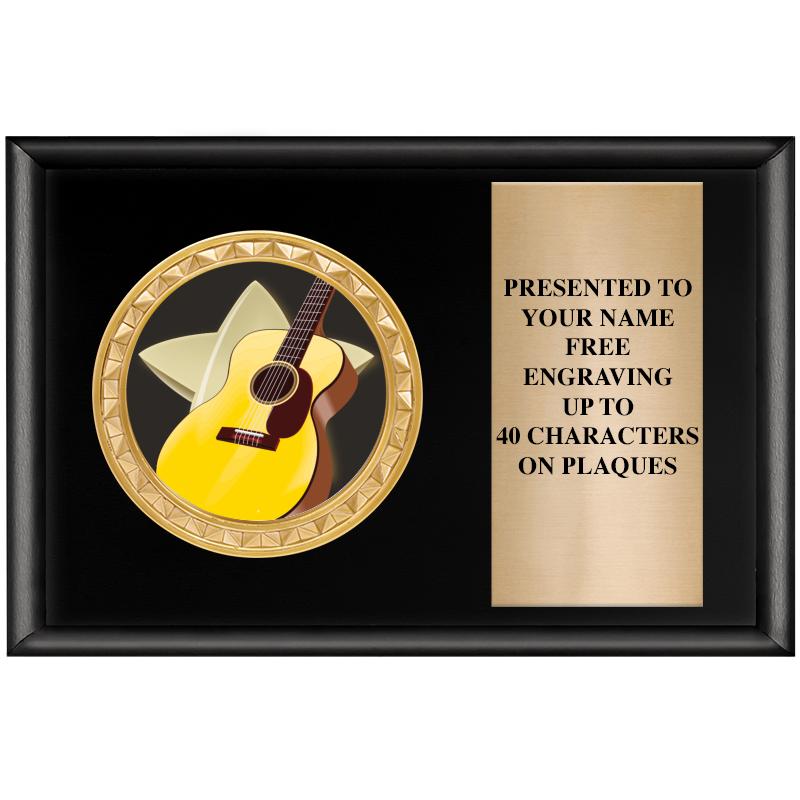 6" X 4" SHINY BLK INSERT PLQ