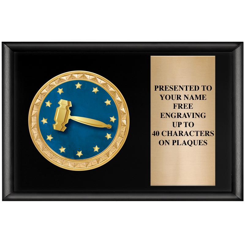 6" X 4" SHINY BLK INSERT PLQ