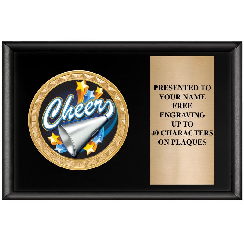 6" X 4" SHINY BLK INSERT PLQ