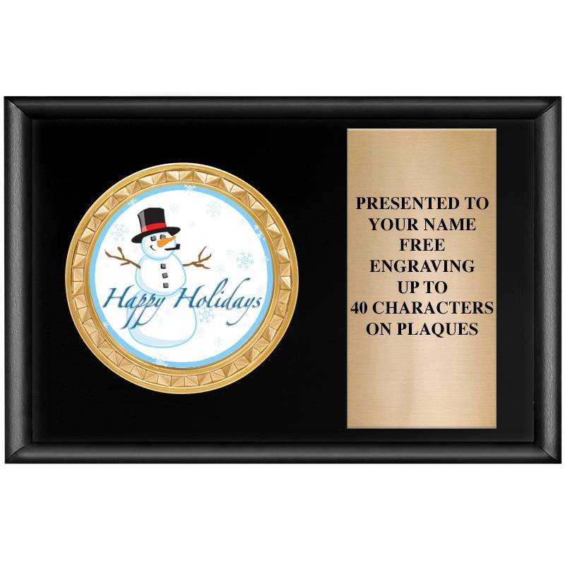 6" X 4" SHINY BLK INSERT PLQ