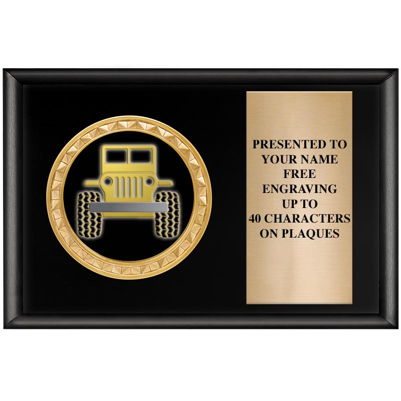 6" X 4" SHINY BLK INSERT PLQ