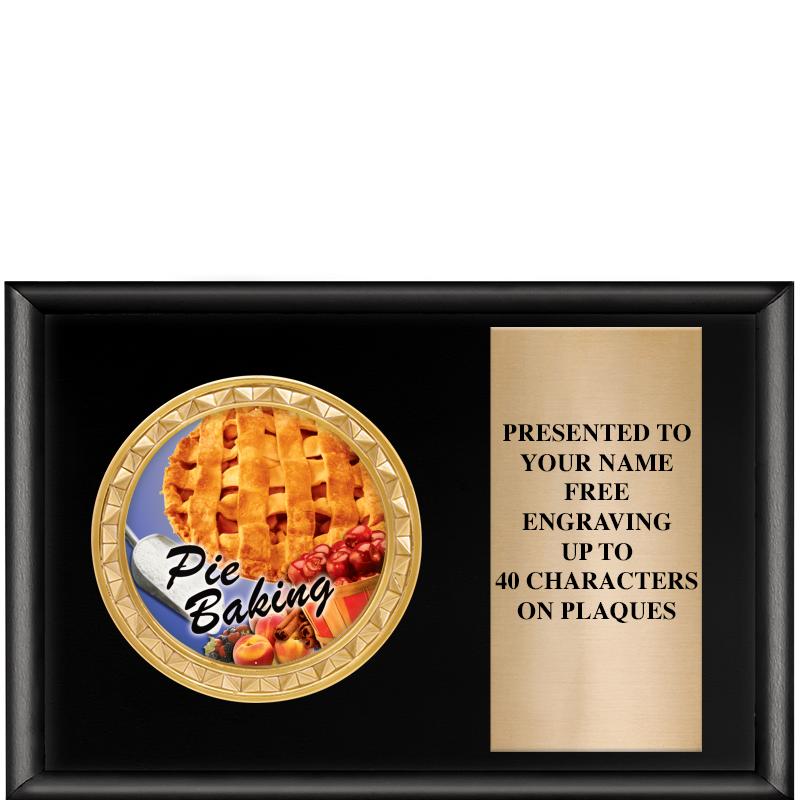 6" X 4" SHINY BLK INSERT PLQ