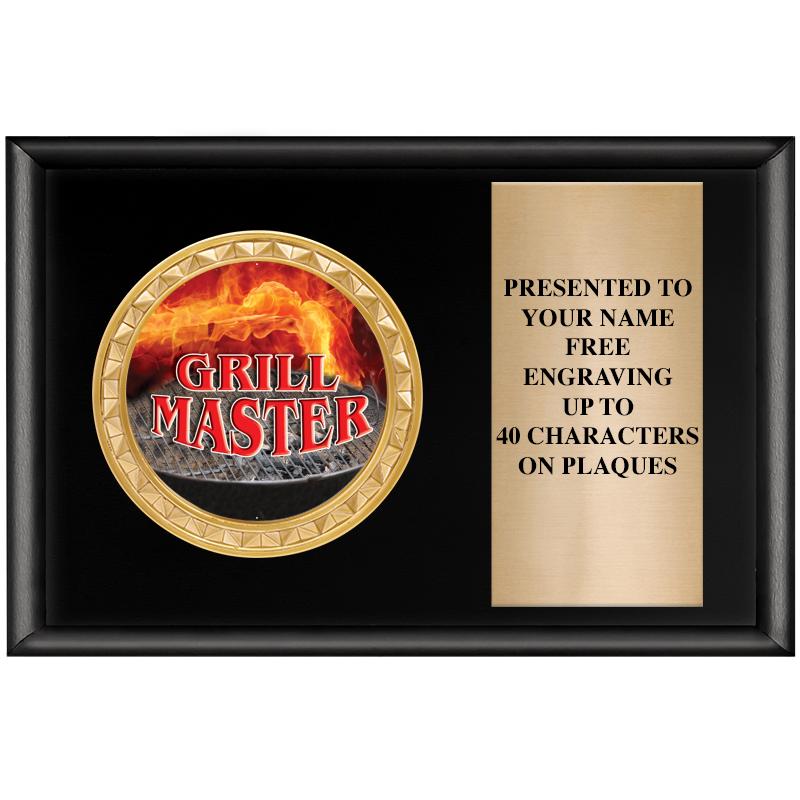 6" X 4" SHINY BLK INSERT PLQ