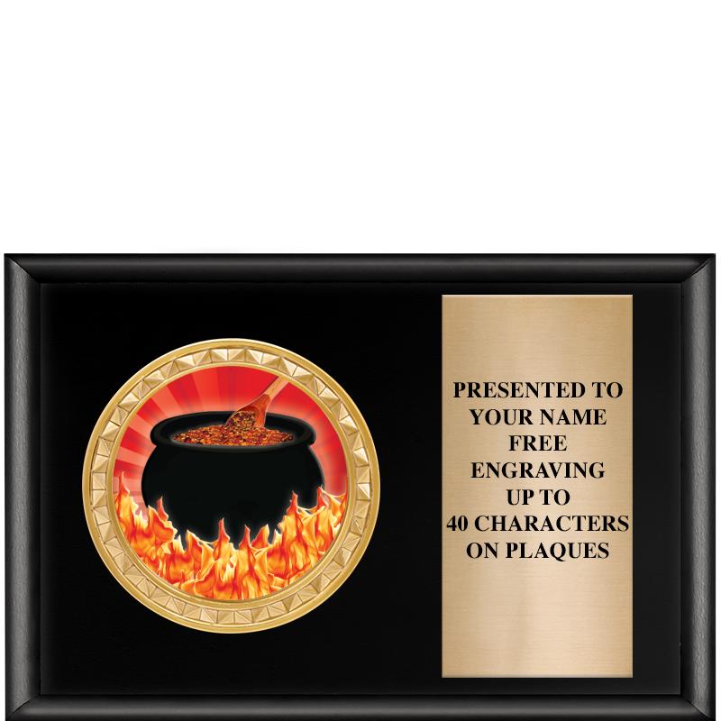 6" X 4" SHINY BLK INSERT PLQ