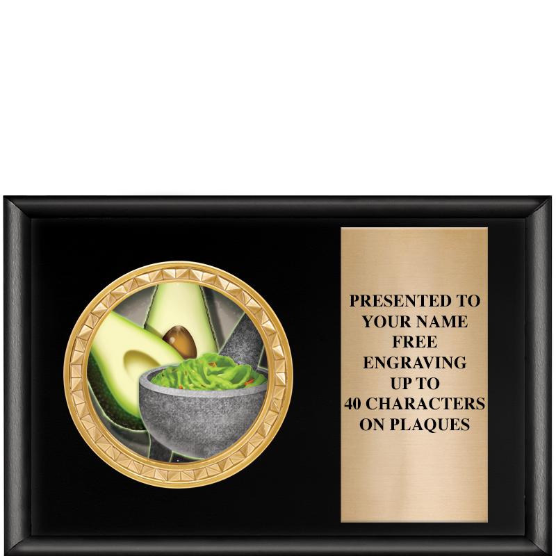 6" X 4" SHINY BLK INSERT PLQ