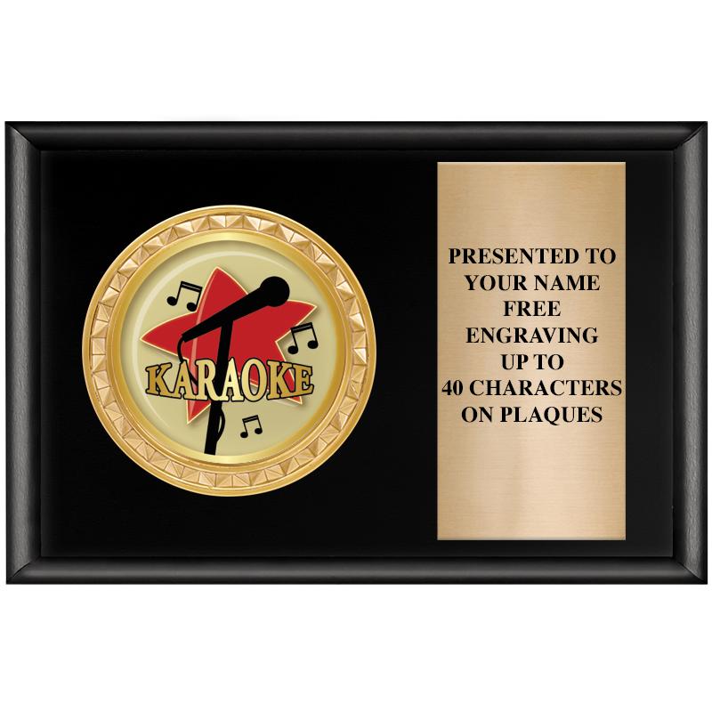 6" X 4" SHINY BLK INSERT PLQ