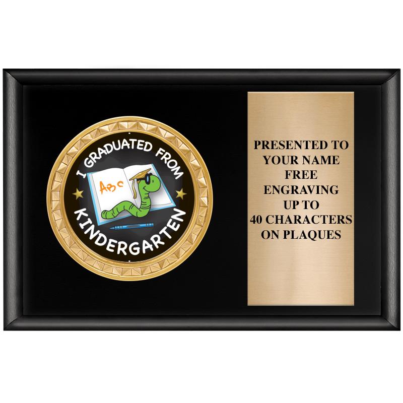 6" X 4" SHINY BLK INSERT PLQ