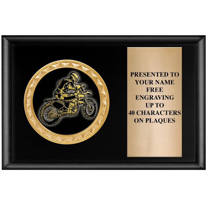 6" X 4" SHINY BLK INSERT PLQ