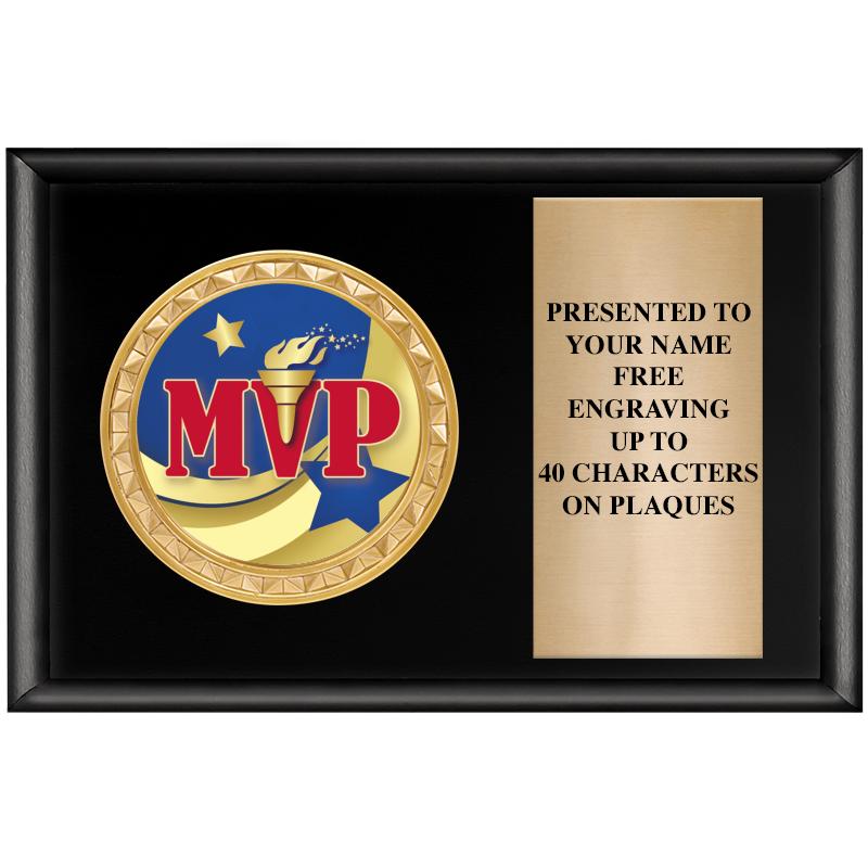 6" X 4" SHINY BLK INSERT PLQ