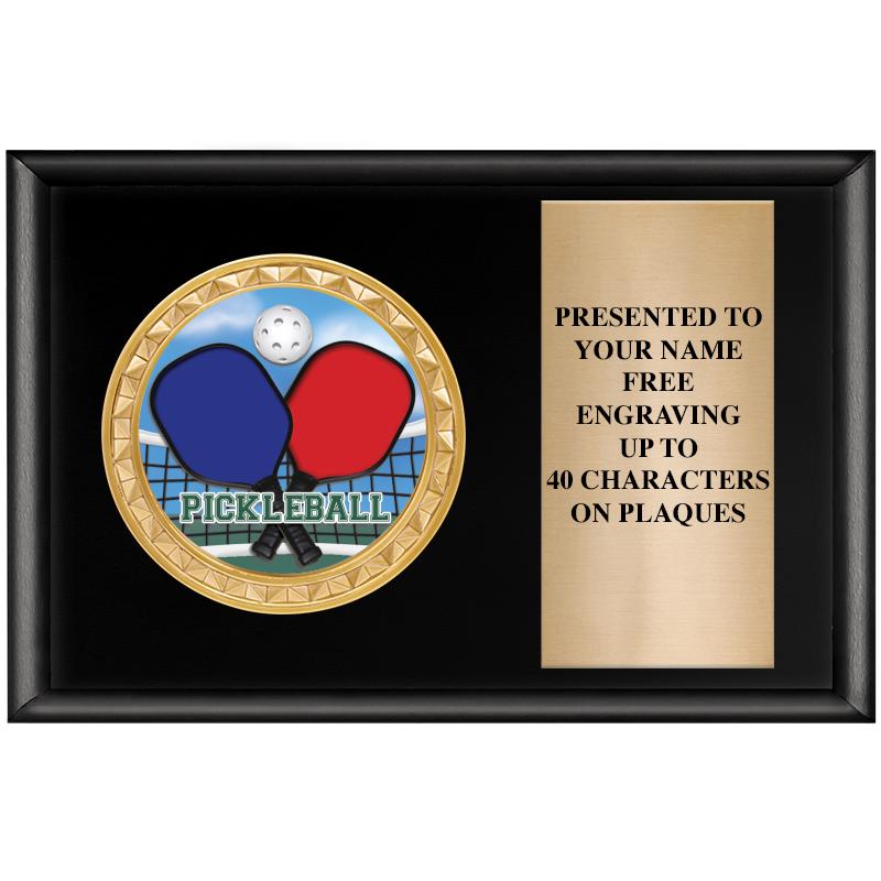 6" X 4" SHINY BLK INSERT PLQ