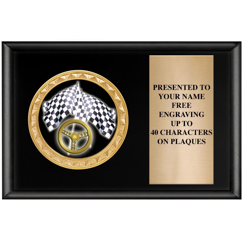 6" X 4" SHINY BLK INSERT PLQ