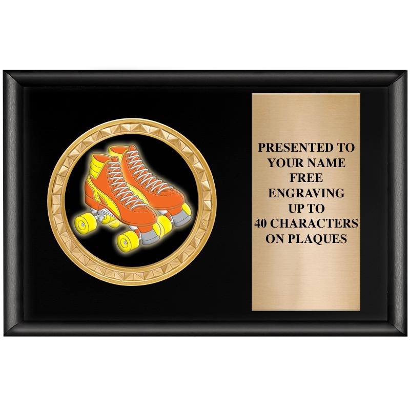 6" X 4" SHINY BLK INSERT PLQ