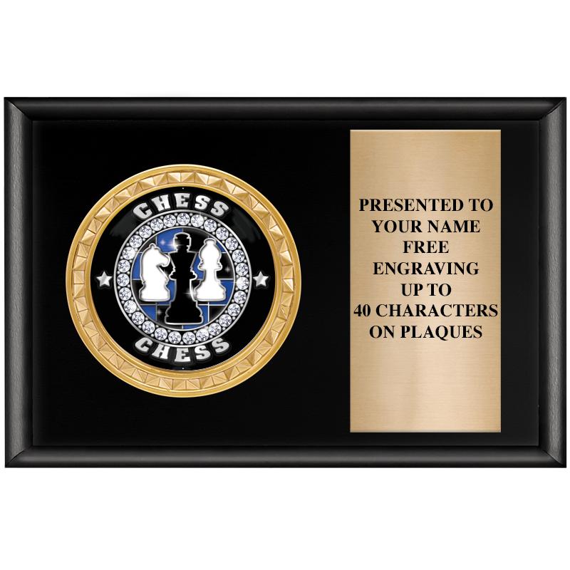 6" X 4" SHINY BLK INSERT PLQ