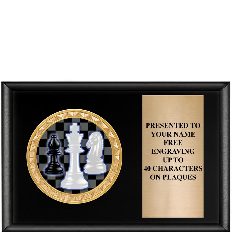 6" X 4" SHINY BLK INSERT PLQ