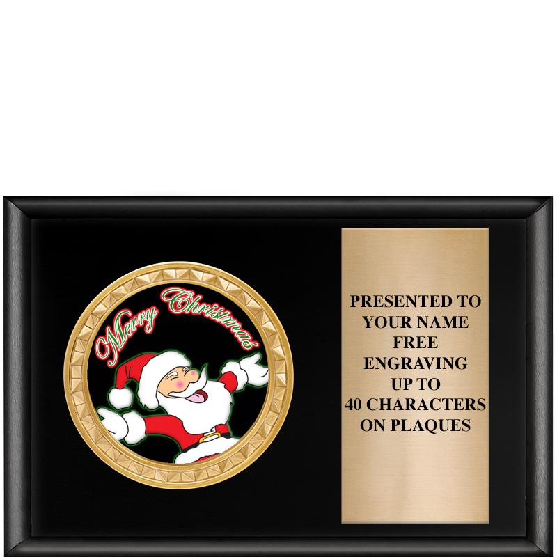 6" X 4" SHINY BLK INSERT PLQ