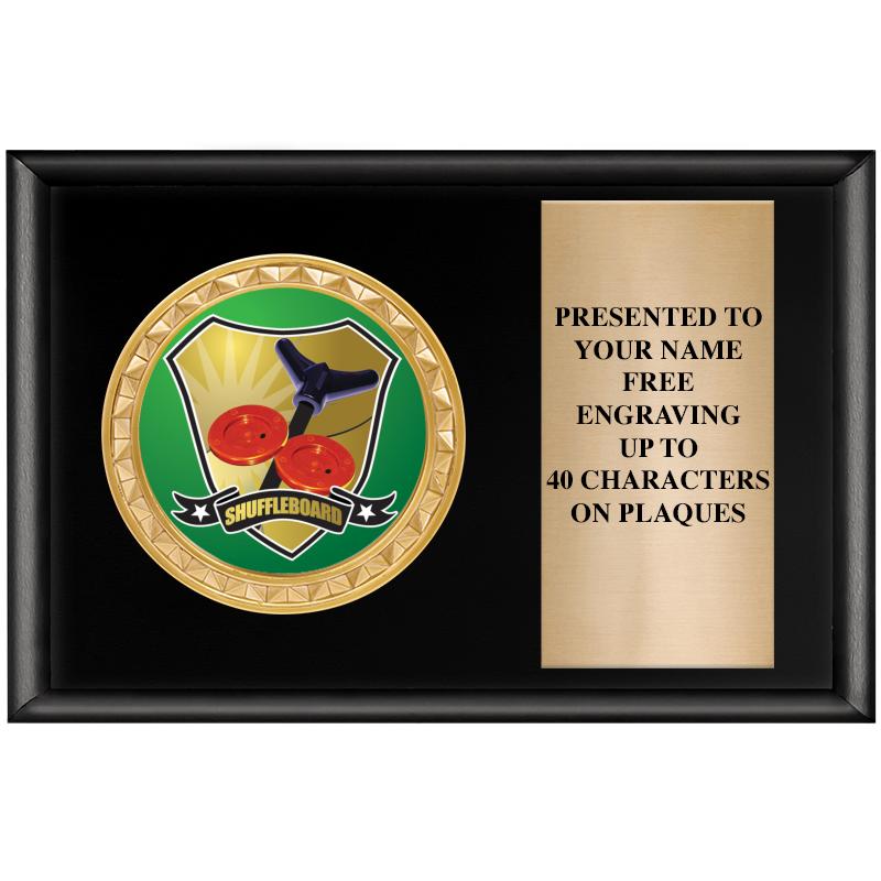 6" X 4" SHINY BLK INSERT PLQ