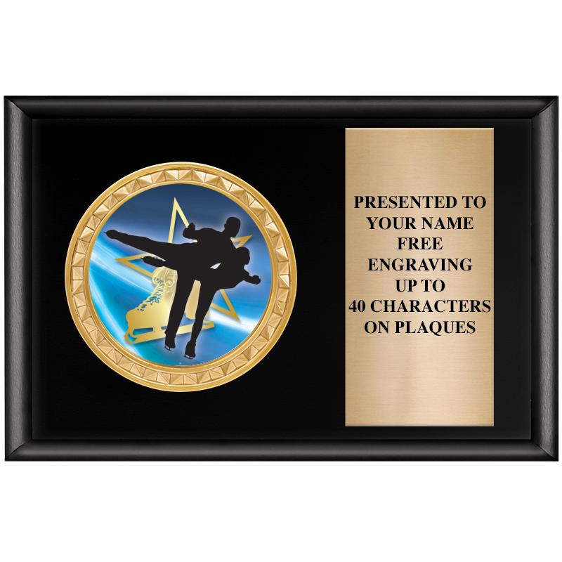 6" X 4" SHINY BLK INSERT PLQ