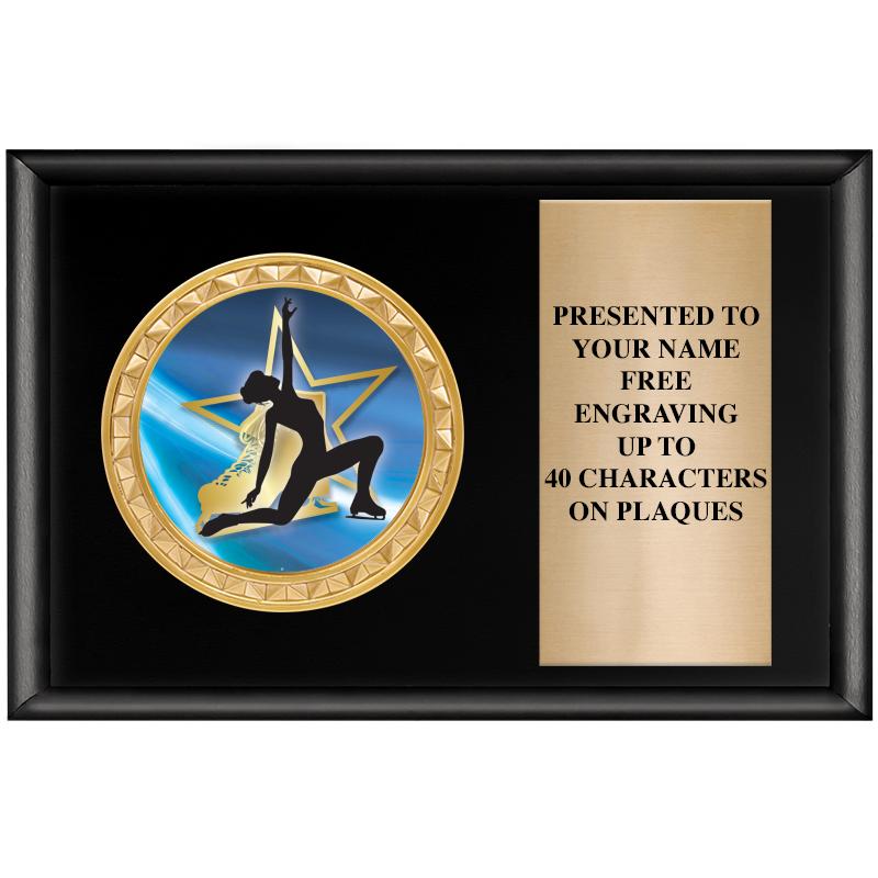6" X 4" SHINY BLK INSERT PLQ