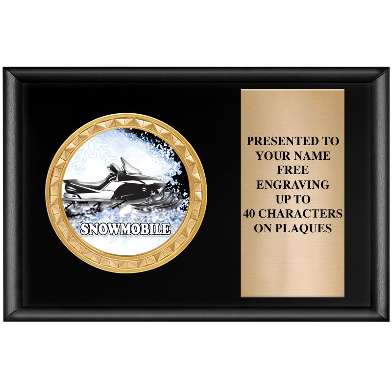 6" X 4" SHINY BLK INSERT PLQ