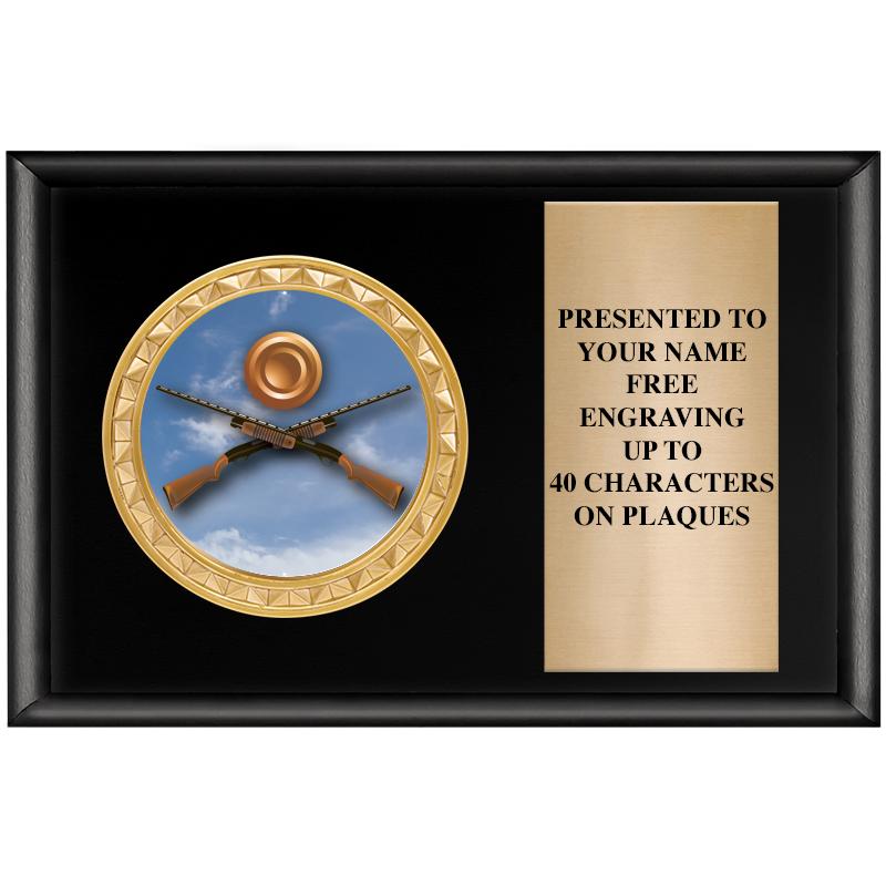 6" X 4" SHINY BLK INSERT PLQ