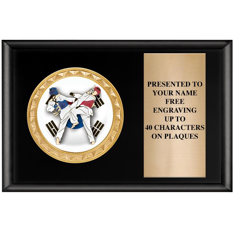 6" X 4" SHINY BLK INSERT PLQ