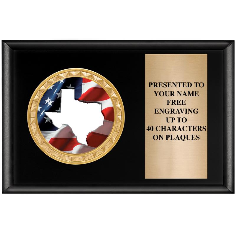 6" X 4" SHINY BLK INSERT PLQ