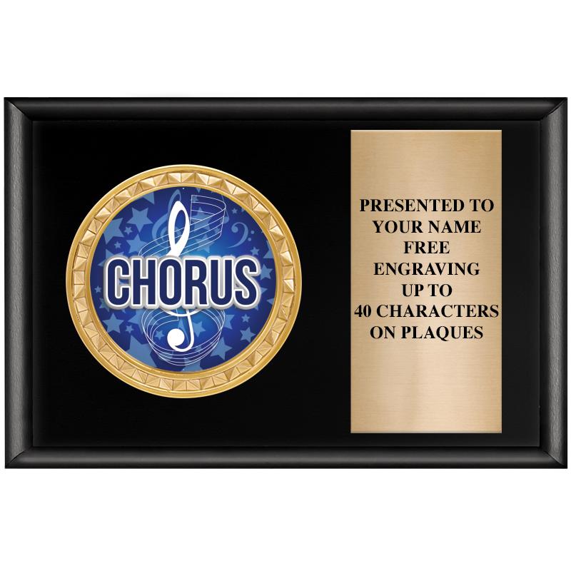 6" X 4" SHINY BLK INSERT PLQ