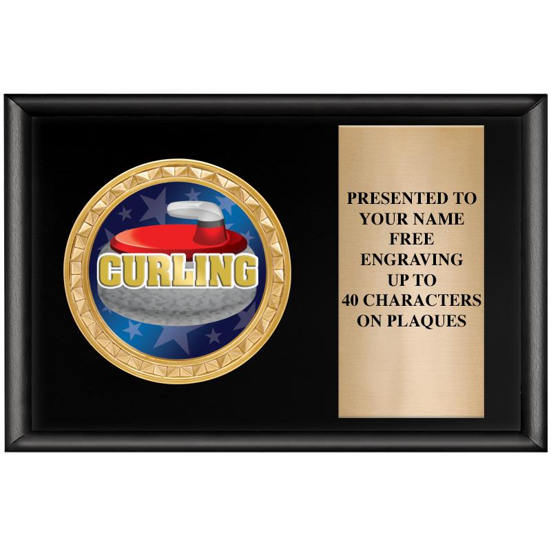 6" X 4" SHINY BLK INSERT PLQ