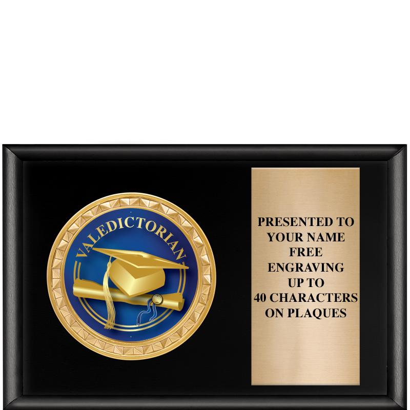 6" X 4" SHINY BLK INSERT PLQ