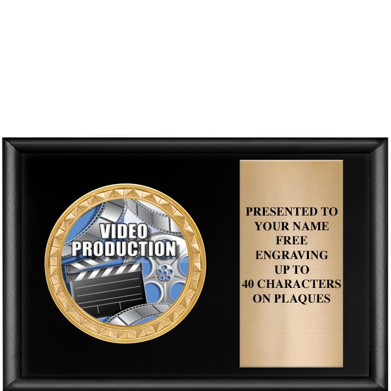 6" X 4" SHINY BLK INSERT PLQ