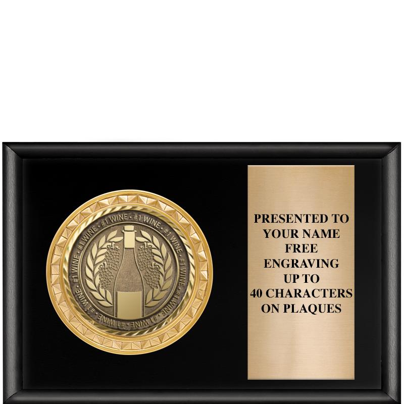 6" X 4" SHINY BLK INSERT PLQ