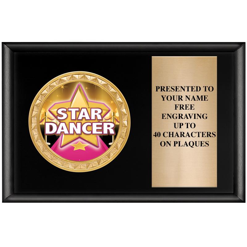 6" X 4" SHINY BLK INSERT PLQ