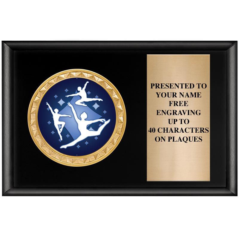 6" X 4" SHINY BLK INSERT PLQ